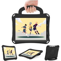 Mobigear Football iPad Air 11 Inch (2025) Hoes EVA Schuim Backcover + Schouderband + Standaard - Zwart