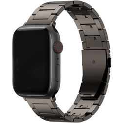 Mobigear Sydney Titanium Apple Watch Bandje Vouwsluiting - 49/46/45/44 mm - Spacegrijs