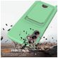 Mobigear Lanyard Card Samsung Galaxy S24 FE Siliconen Hoesje met koord en Pasjeshouder - Groen