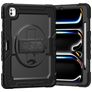 Xccess Survivor All-round iPad Pro 13 Inch (2025) Hoes Hard Kunststof,Siliconen Backcover + Schouderband + Standaard - Zwart