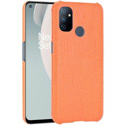 Mobigear Croco OnePlus Nord N100 Hoesje Hardcase Backcover - Oranje