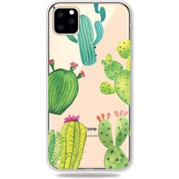 Mobigear Design iPhone 11 Pro Max Hoesje Flexibel TPU Backcover - Cactus