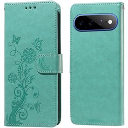 Mobigear Flowers Google Pixel 11 Pro XL Hoesje Bookcase Portemonnee - Groen