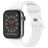 Mobigear Sport Dual Siliconen Apple Watch Bandje Druksluiting - 42/41/40/38 mm - Wit