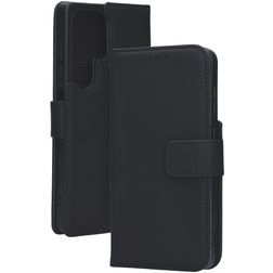 Mobiparts Samsung Galaxy S25 Ultra Hoesje Echt Leer Bookcase Portemonnee - Zwart