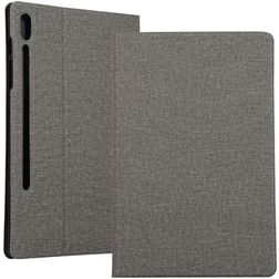 Mobigear Folio Samsung Galaxy Tab S7 Hoes Stof Bookcase + Stylus Houder - Grijs