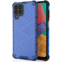Mobigear Honeycomb Samsung Galaxy M33 Hoesje Hardcase Backcover Shockproof - Blauw