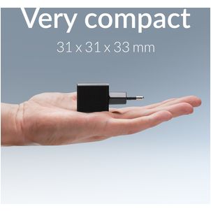 Mobilize Dual USB / USB-C Oplader Power Delivery 30W - Zwart