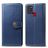 Mobigear Snap Button Samsung Galaxy A21s Hoesje Bookcase Portemonnee - Blauw