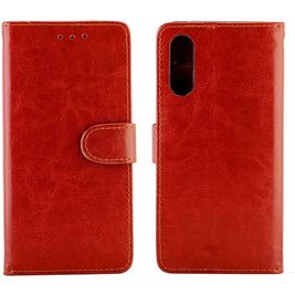 Mobigear Wallet Samsung Galaxy A90 Hoesje Bookcase Portemonnee - Bruin