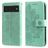 Mobigear Flowers Google Pixel 6 Hoesje Bookcase Portemonnee - Groen