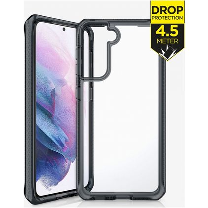 ITSKINS SupremeClear Samsung Galaxy S21 Plus Hoesje Hardcase Backcover Shockproof - Transparant / Zwart