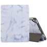 Mobigear Tri-Fold Marble iPad 6 (2018) Hoes Bookcase + Stylus Houder - Paars