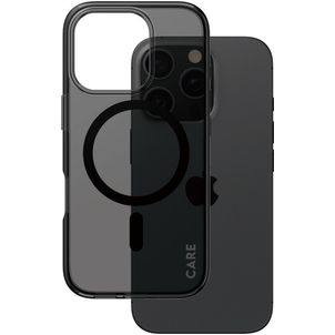 CARE by PanzerGlass Flagship iPhone 16 Pro MagSafe Hoesje Hardcase Backcover - Transparant / Zwart