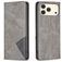 Mobigear Rhombus Slim iPhone 17 Pro Max Hoesje Bookcase - Grijs