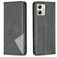 Mobigear Rhombus Slim Motorola Moto G54 Hoesje Bookcase - Zwart