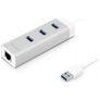Macally 3-Port USB-A naar Ethernet / USB-A Hub - Wit