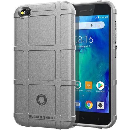 Mobigear Rugged Shield Xiaomi Redmi Go Hoesje Flexibel TPU Backcover Shockproof - Grijs