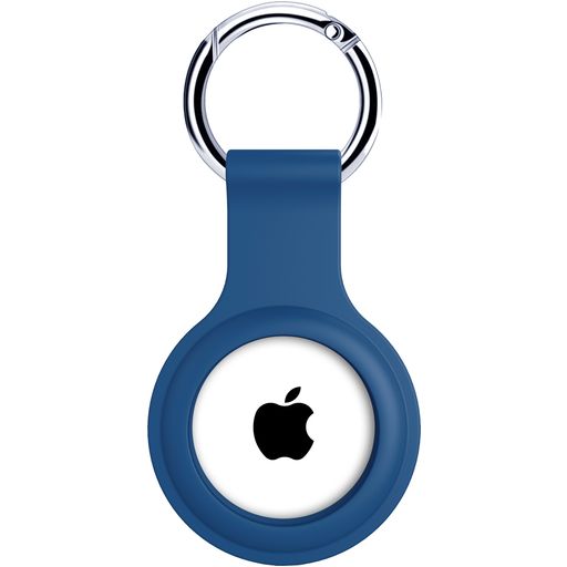Xccess Keychain Apple AirTag Hoesje Flexibel Siliconen Sleutelhanger - Blauw