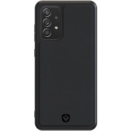 Valenta Snap Samsung Galaxy A72 Hoesje Echt Leer Backcover - Zwart