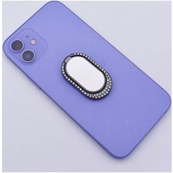 Mobigear Diamond Telefoonring - Zwart Universeel