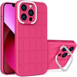 Mobigear Cube iPhone 14 Plus Hoesje Hardcase Backcover met Standaard - Magenta