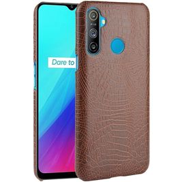 Mobigear Croco Realme C3 Hoesje Hardcase Backcover - Bruin