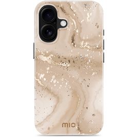 MIO iPhone 16 MagSafe Hoesje Hardcase Backcover - Gold Marble
