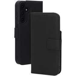 Mobiparts Wallet Samsung Galaxy A35 Hoesje Echt Leer Bookcase Portemonnee - Zwart