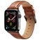 Mobigear Bologna Leren Apple Watch Bandje Gespsluiting - 49/46/45/44 mm - Bruin