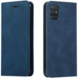 Mobigear Retro Slim Samsung Galaxy A51 Hoesje Bookcase - Blauw