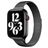 Mobigear Slim Loop Milanese Apple Watch Bandje Magneetsluiting - 42/41/40/38 mm - Zwart