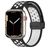 Mobigear Sport Plus Mag Siliconen Apple Watch Bandje Magneetsluiting - 42/41/40/38 mm - Wit / Charcoal