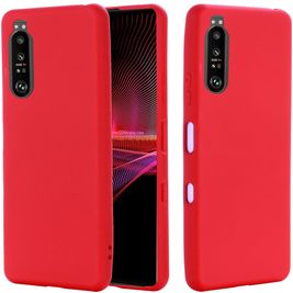 Mobigear Rubber Touch Sony Xperia 1 III Siliconen Hoesje Backcover - Rood