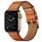 Mobigear Firenze Leren Apple Watch Bandje Gespsluiting - 42/41/40/38 mm - Bruin