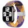 Mobigear Braided Nylon Apple Watch Bandje Klemsluiting - 49/46/45/44 mm - Oranje / Paars