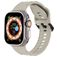 Mobigear Ripple Siliconen Apple Watch Bandje Gespsluiting - 49/46/45/44 mm - Sterrenlicht