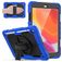 Mobigear SureGrip Xtreme iPad 9 (2021) Hoes Hard Kunststof,Siliconen Backcover + Stylus Houder + Schouderband + Standaard - Zwart / Blauw