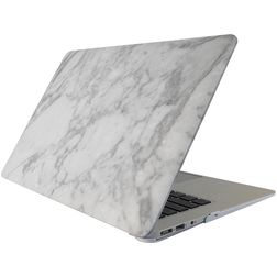 Mobigear Marble MacBook Pro 13 Inch (2008-2012) Hoes Hardshell Laptopcover MacBook Case - Wit / Grijs - Model A1278