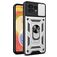 Mobigear Armor Ring Cam Slide Motorola Edge 40 Pro Hoesje Hardcase Backcover Shockproof met Ringhouder en Camera Slider - Zilver
