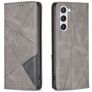 Mobigear Rhombus Slim Samsung Galaxy S23 Hoesje Bookcase - Grijs