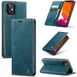 Caseme 013 iPhone 12 Hoesje Bookcase Portemonnee - Blauw