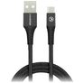 Mobilize Strong Nylon USB-A naar USB-C Kabel 2 Meter - Zwart