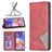 Mobigear Rhombus Slim Samsung Galaxy A23 Hoesje Bookcase - Rood