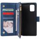 Mobigear Zipper Samsung Galaxy A71 Hoesje Bookcase Portemonnee - Blauw