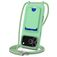 Mobigear Lanyard Card iPhone 17 Pro Siliconen Hoesje met koord en Pasjeshouder - Groen