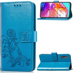 Mobigear Clover Samsung Galaxy A70 Hoesje Bookcase Portemonnee - Blauw