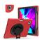 Mobigear SureGrip XGuard iPad Air 13 Inch (2024) Hoes Hard Kunststof,Siliconen Backcover + Stylus Houder + Schouderband + Standaard - Rood