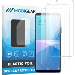 Mobigear Sony Xperia 10 III Screenprotector Folie - Case Friendly (3-Pack)