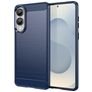 Mobigear Brushed Slim Samsung Galaxy S25 Edge Hoesje Flexibel TPU Backcover - Blauw